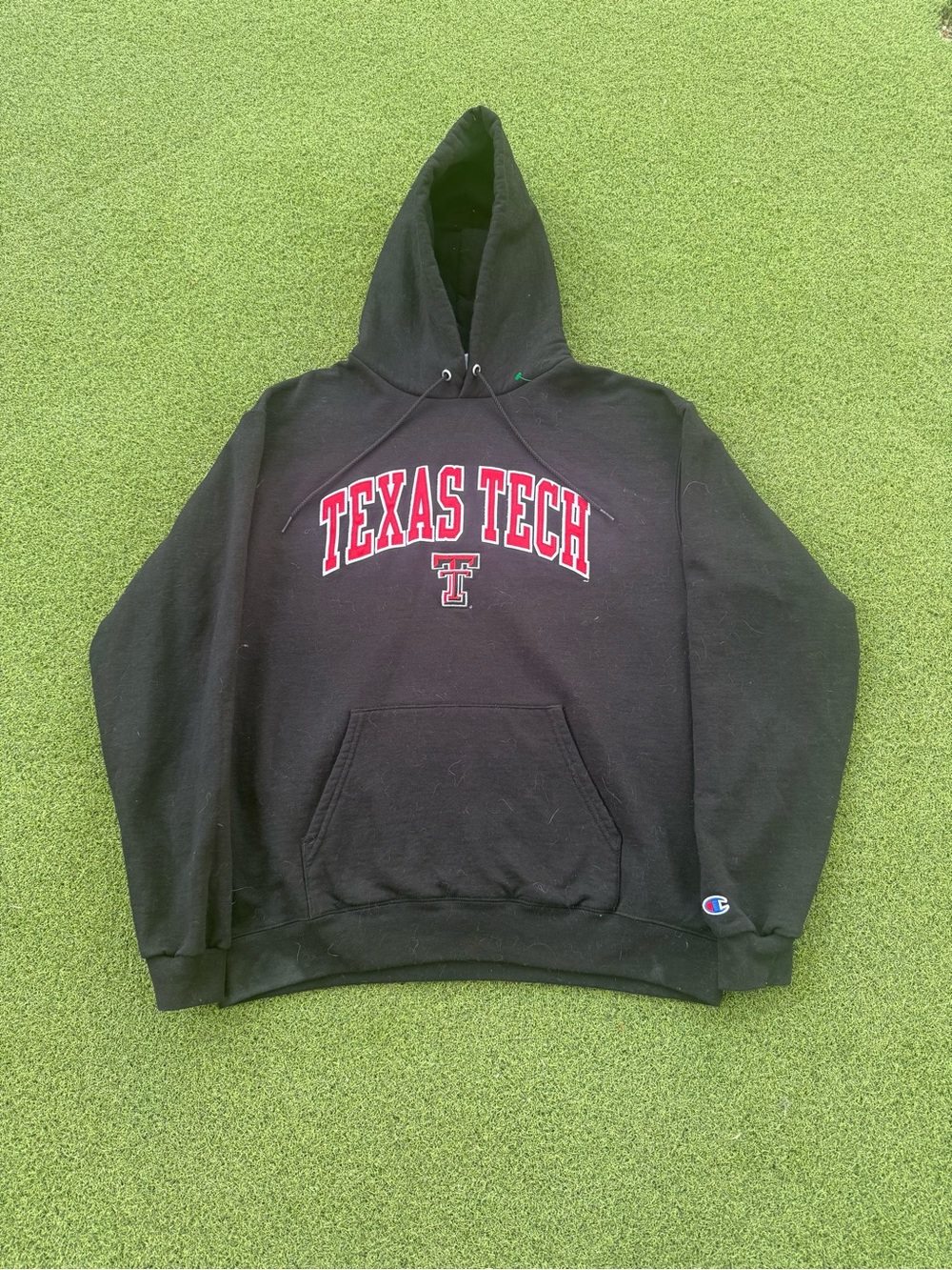 VTG 2000s SKATER STREETWEAR TEXAS TECH STITCHED COLLEGIATE TRENDY HOODIE